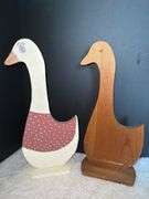 Vintage Wooden Shelves & Geese