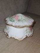 The Wheeling Co. jewlerybox, minature cut glass vase, and more.