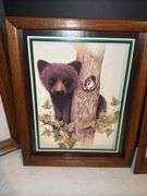 Paul Whitney Hunter signed Deer Print and other Framed wall art