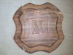 Hand-carved Collapsible Wooden Basket