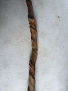 Wooden twisted walking cane