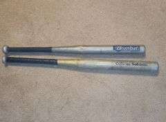 Baseball bats.