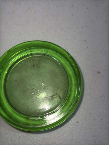 Small green decorative glasses