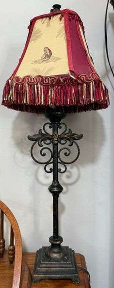 Decorative table lamp and shade