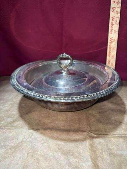 Silver-plated serving dish