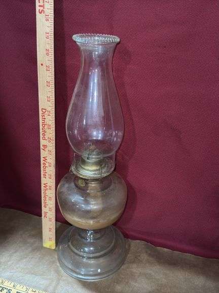 Vintage oil lamp with chimney