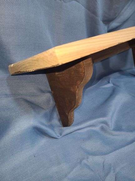 Wooden wall shelves