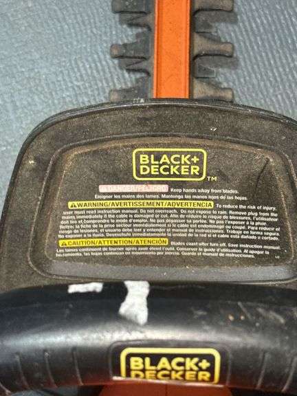 Electric Black and Decker hedge trimmer
