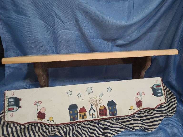 Wooden wall shelves