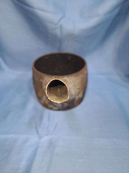 Antique cast iron pot or melting pot