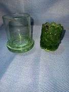 Small green decorative glasses