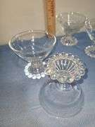 Vintage clear glass sherbet or champagne glasses