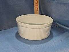 Vintage PYREX Casserole Dish, Vintage Amber PYREX Pie Plate , Apilco Souffle Dish & Casserole Dish