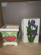 Ceramic flower pots and flower book