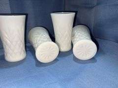 Vintage White Milk Glass Flower Bud Vases