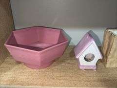 Ceramic flower pots and flower book