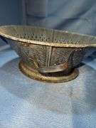 Vintage Grey Enamel Colander