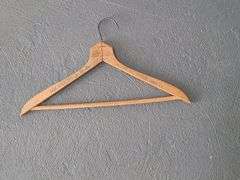 Child's quilt & vintage wooden hanger