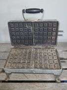 Small vintage waffle iron