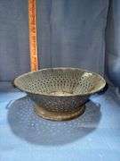 Vintage Grey Enamel Colander