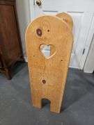 Natural wood quilt rack