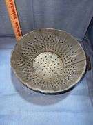 Vintage Grey Enamel Colander