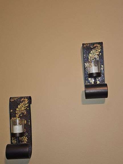 Pier One Crackle Glass Wall Sconces