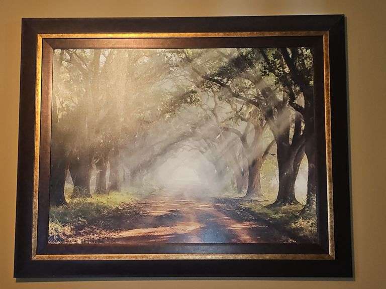 Framed Artwork Titled Evergreen Plantation