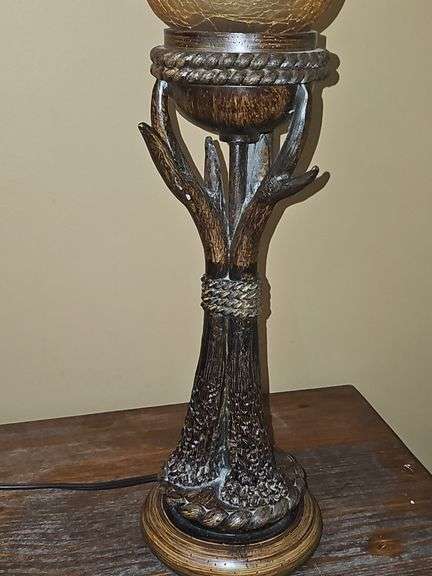 Rustic Antler Style Table Lamp