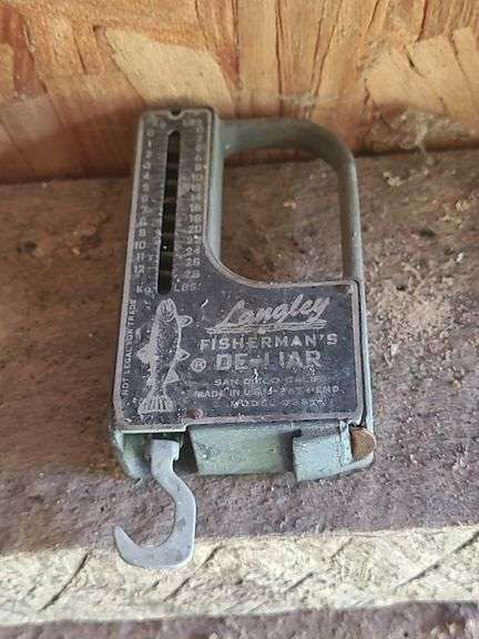 Vintage Langley Fishermans De-liar Fish Scale and Tape Measure Model