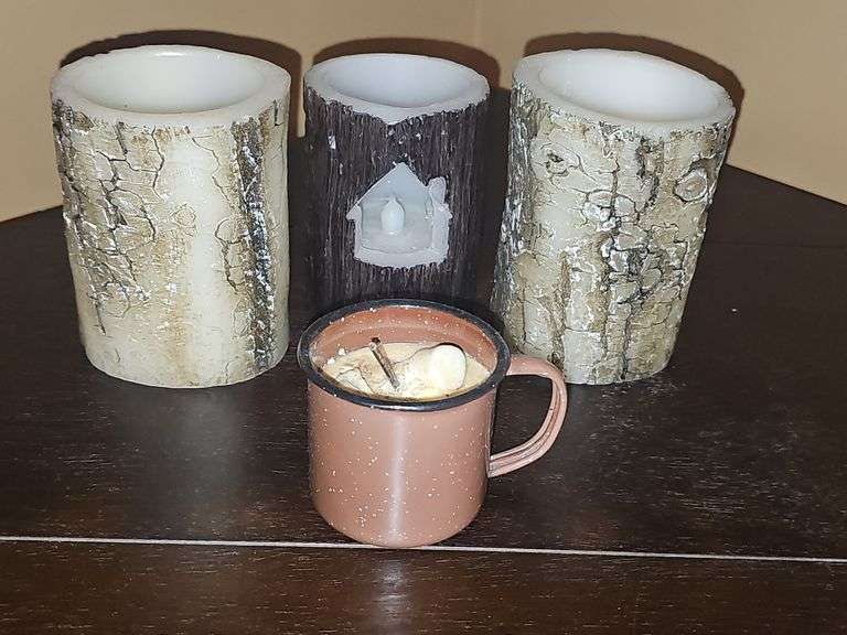 Flameless Candles & Enamelware Mug Candle
