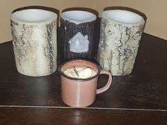 Flameless Candles & Enamelware Mug Candle