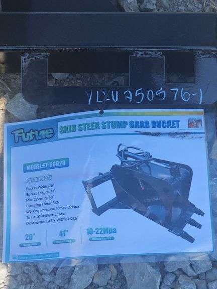 Future Skid Steer Stump Grab Bucket