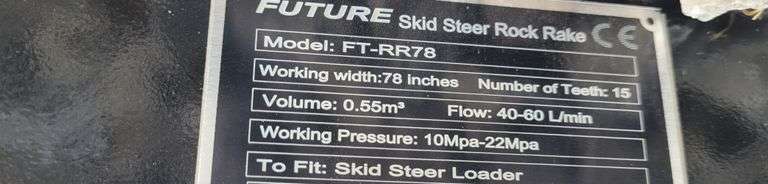 Future Skid Steer Rock Rake