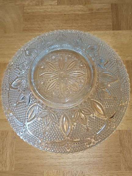 Vintage Federal Glass Heritage Pattern Serving Bowl