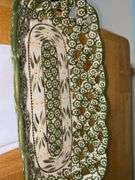 Temptations Old World Bread Basket & Napkin with Floral & Leaf Design