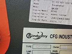 CFG Industrial QK20R Mini Excavator