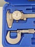 Machinist's 3 in 1 Measuring Kit With 6"Dial Caliper, 1"Micrometer