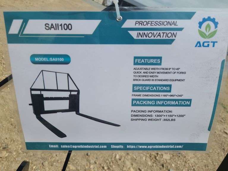 AGT Skid Steer Pallet Forks