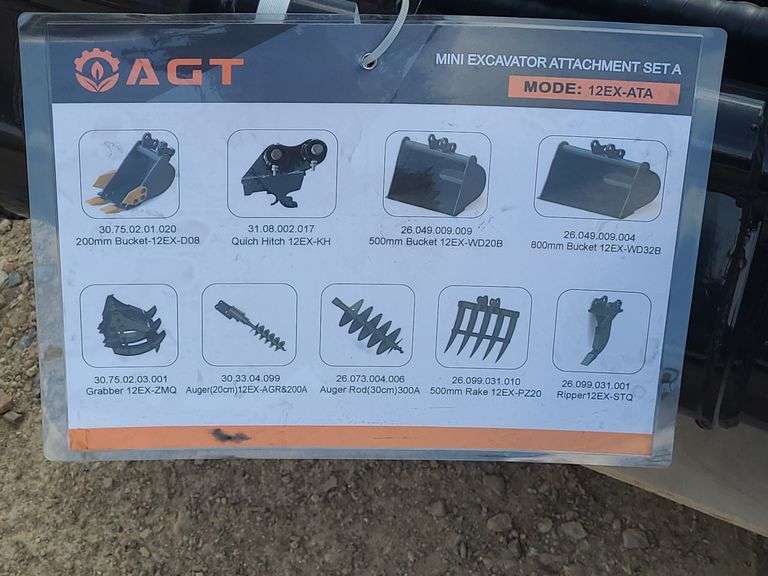 AGT MINI EX AUGER ATTACHMENT SET
