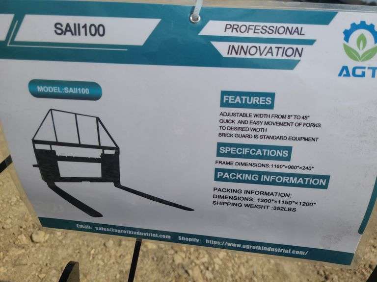 AGT Skid Steer Pallet Forks