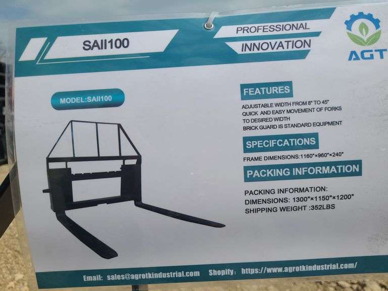 AGT Skid Steer Pallet Forks