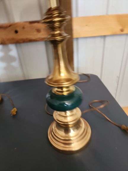Vintage Brass Table Lamps with Shades