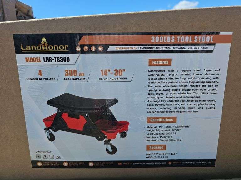 LAND HONOR 300LB TOOL STOOL