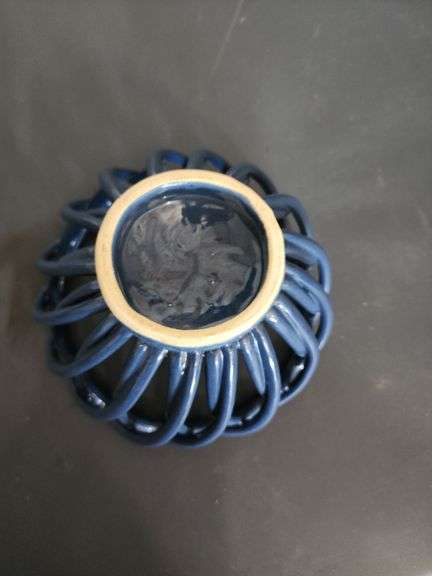 Hand Made - pottery basket bowl