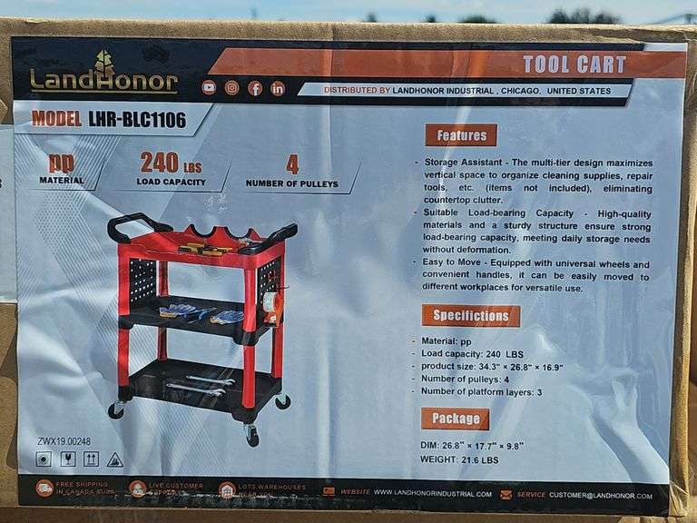 LAND HONOR TOOL CART