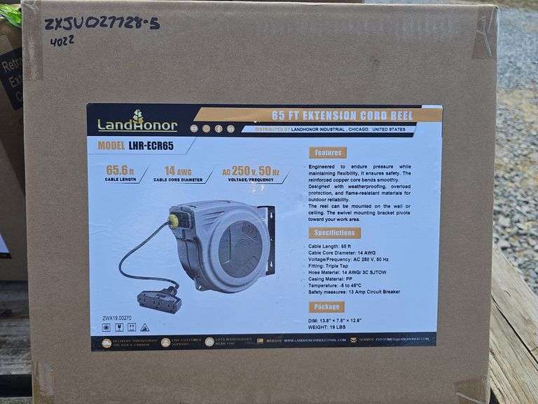 LAND HONOR 65FT EXTENSION CORD REEL