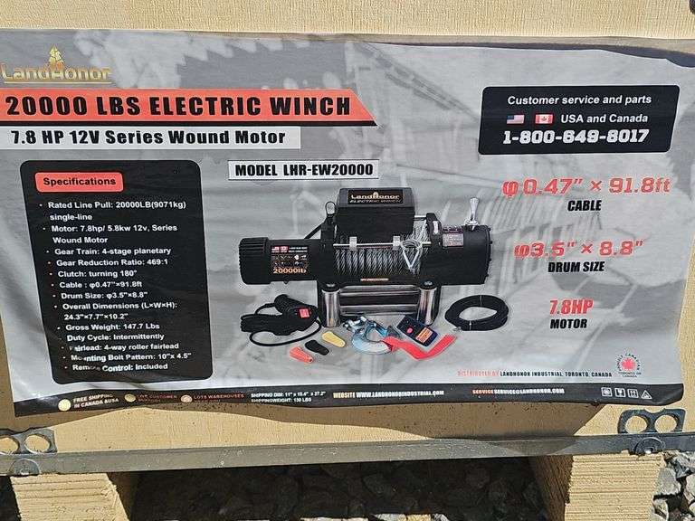 LAND HONOR 2000IB ELECTRIC WINCH