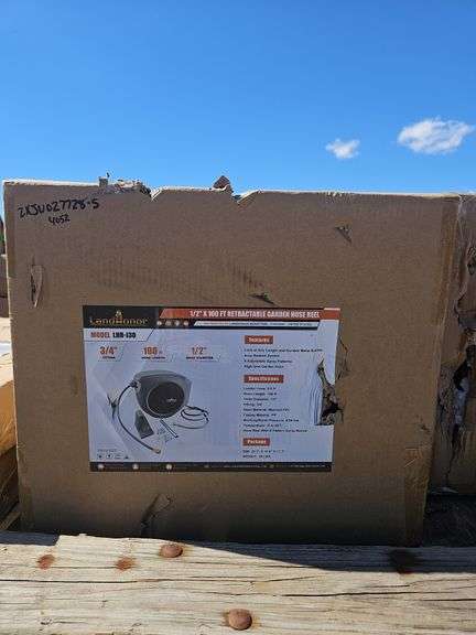 LANDHONOR ½X100FT RETRACTABLE GARDEN HOSE REEL