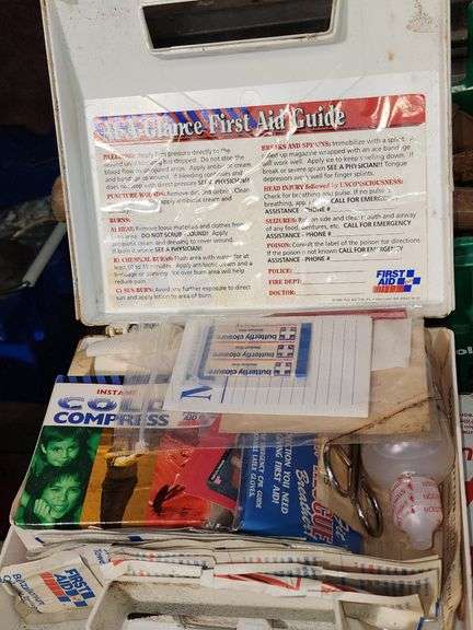 Vintage metal 1st aid boxes & plastic 1st aid box